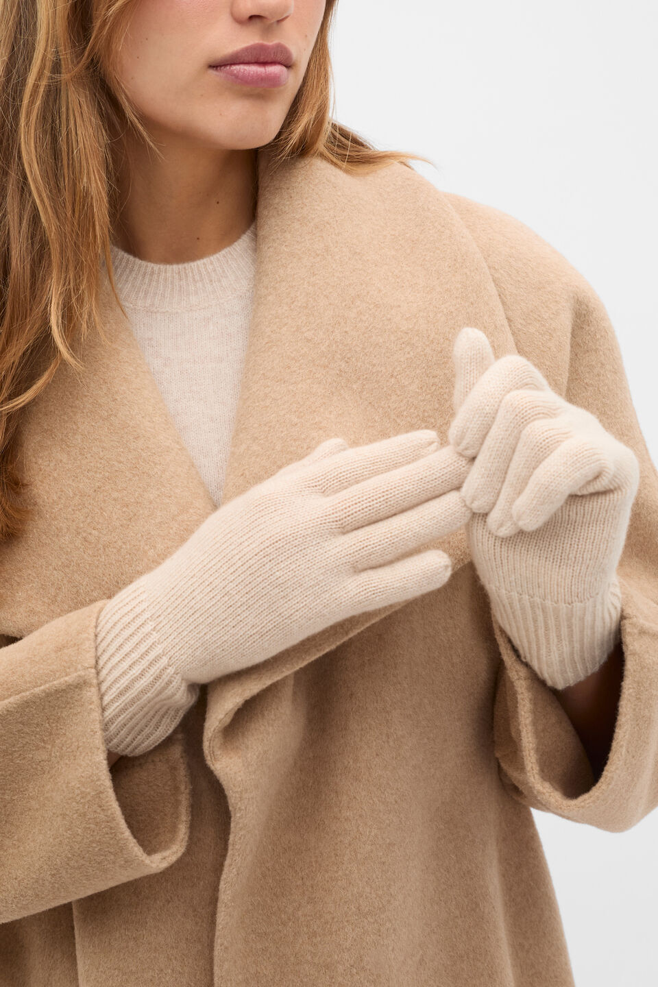 Cashmere Gloves  Sandstone