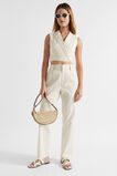 Pleat Front Trouser  Oyster  hi-res