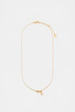 Stone Drop Initial Necklace  Heart  hi-res