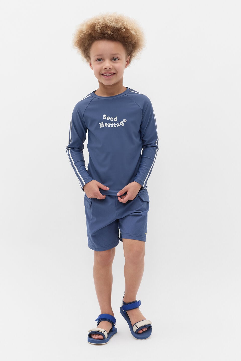 Textured Boardshort  Washed Navy