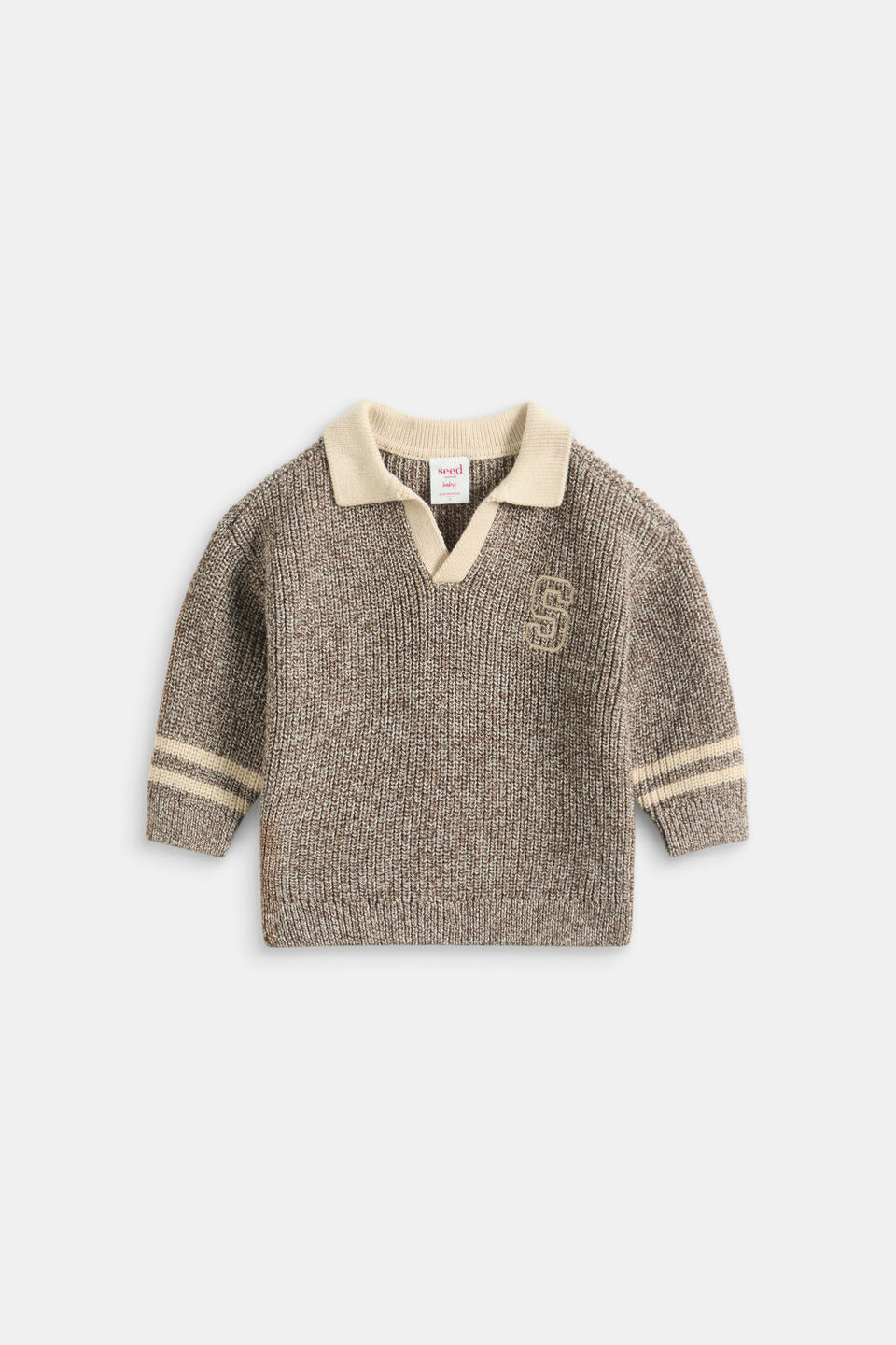 Sporty Knit Sweater  Cacao