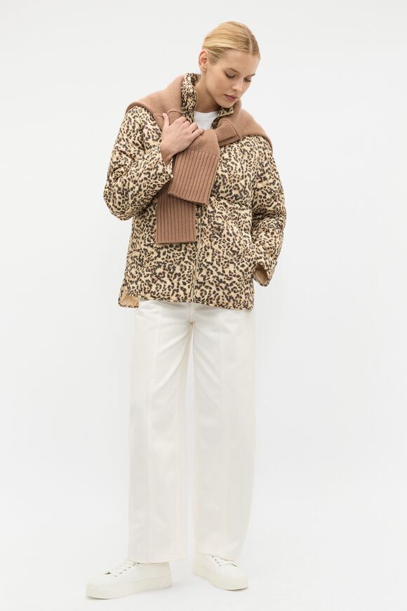 Leopard Quilted Jacket  Animal Print  hi-res