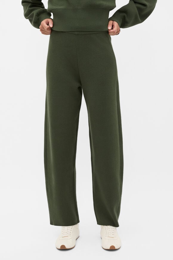 Double Knit Barrel Pant  Deep Forest  hi-res
