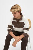 Stripe Rugby Knit  Chocolate  hi-res