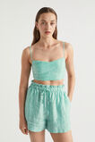Linen Bralette  Deep Teal Stripe  hi-res