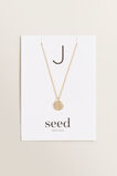 Initial Disc Necklace    hi-res