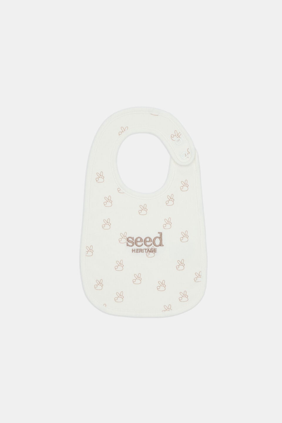 Bunny Logo Bib  Classic Cream