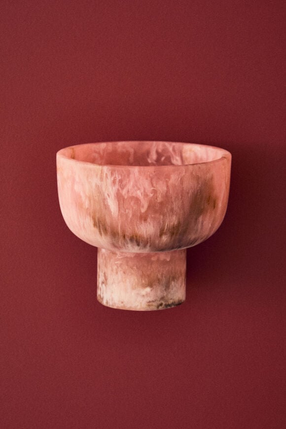 Vanneta Resin Footed Vessel  Blossom  hi-res