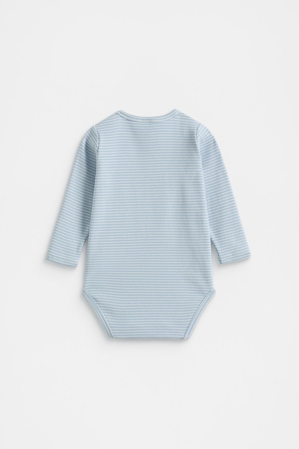 Core Rib Logo Bodysuit  Blue Stripe