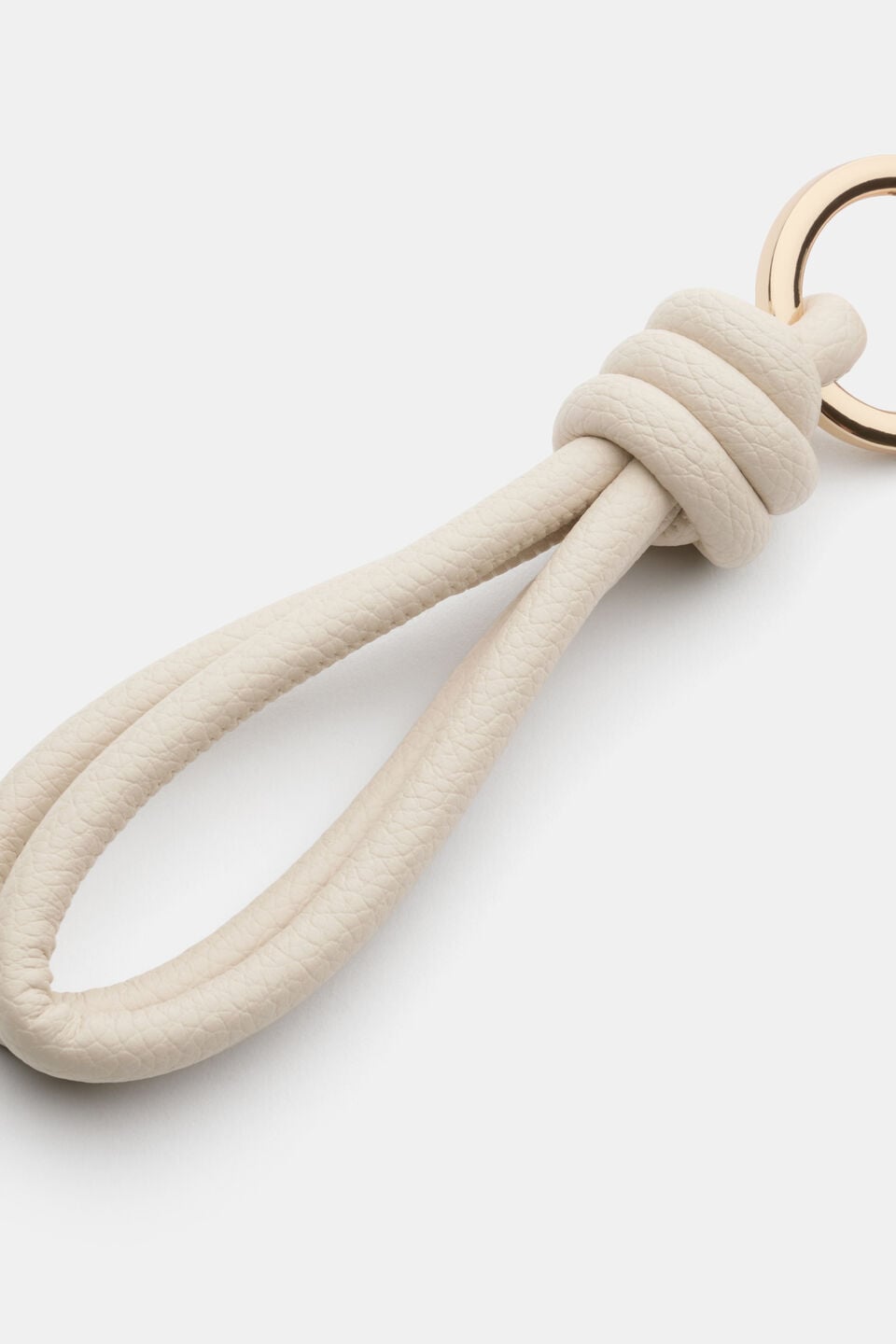 Loop Heart Keyring  Cream