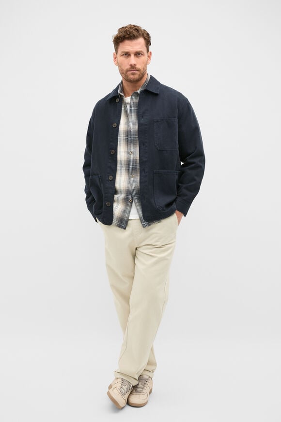 Twill Worker Jacket  Midnight Blue  hi-res