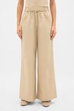 Textured Wide Leg Pant  Cashew Cream  hi-res