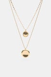 Sculptural Pendant Layered Necklace  Gold  hi-res