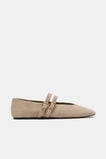 Astor Double Strap Ballet Flat  Cashew Suede  hi-res