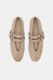 Astor Double Strap Ballet Flat  Cashew Suede  hi-res