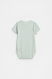 Core Rib Logo Bodysuit  Sage Stripe  hi-res