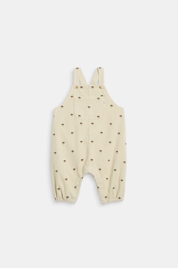 Embroidered Cord Overall  Milk Tea  hi-res