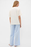 Stripe Shirt and Pant PJ Set  Egg Shell  hi-res