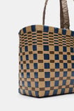 Paper Woven Market Bag  Vintage Indigo  hi-res