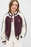 Zip Up Knit Bomber  Mulberry  hi-res