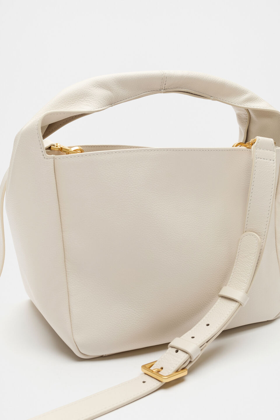 Leather Curved Mini Bag  Tofu