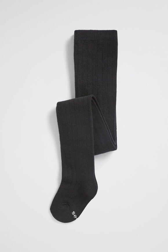 Rib Full Length Tight  Black  hi-res
