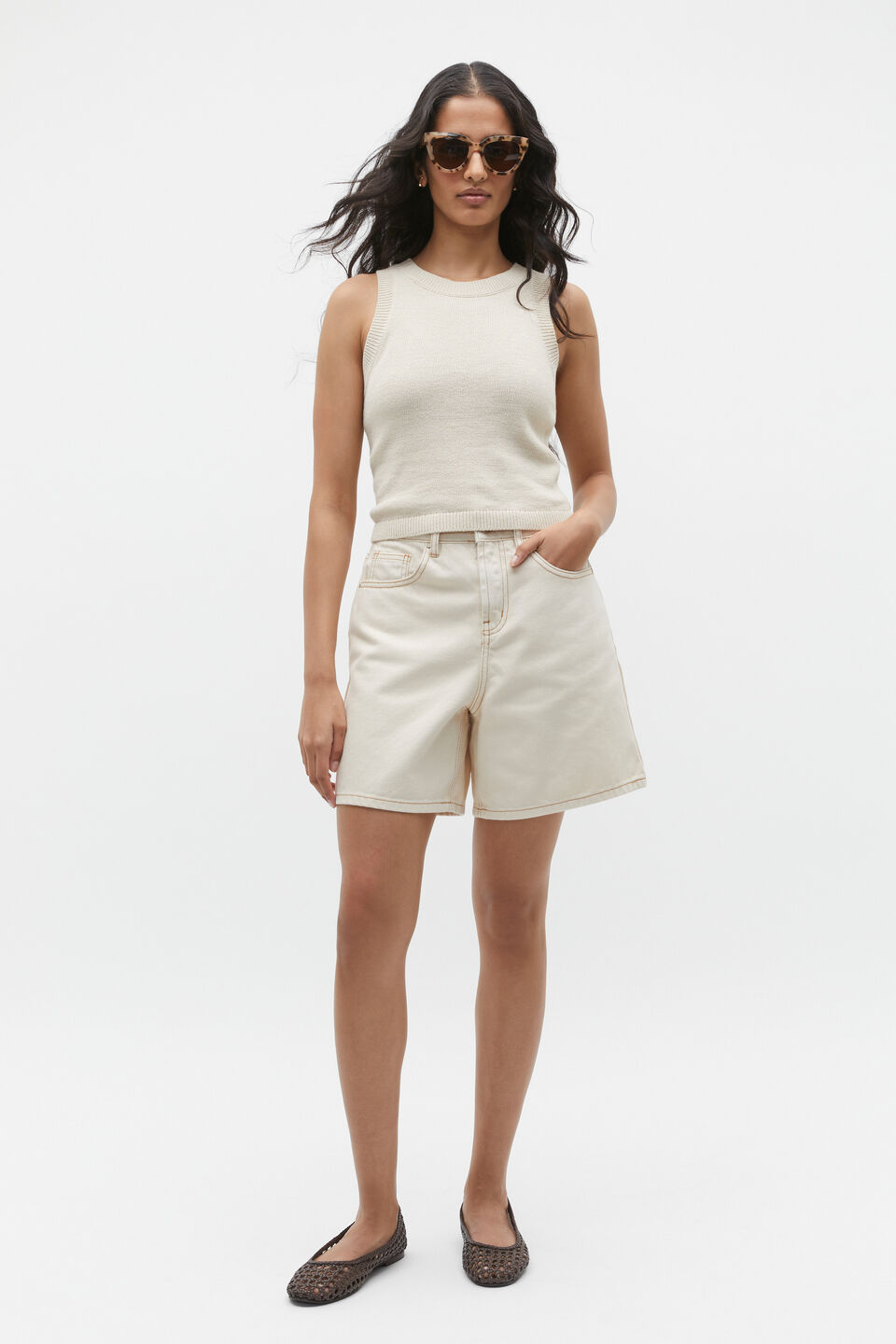 Cotton Knit Top  Frappe