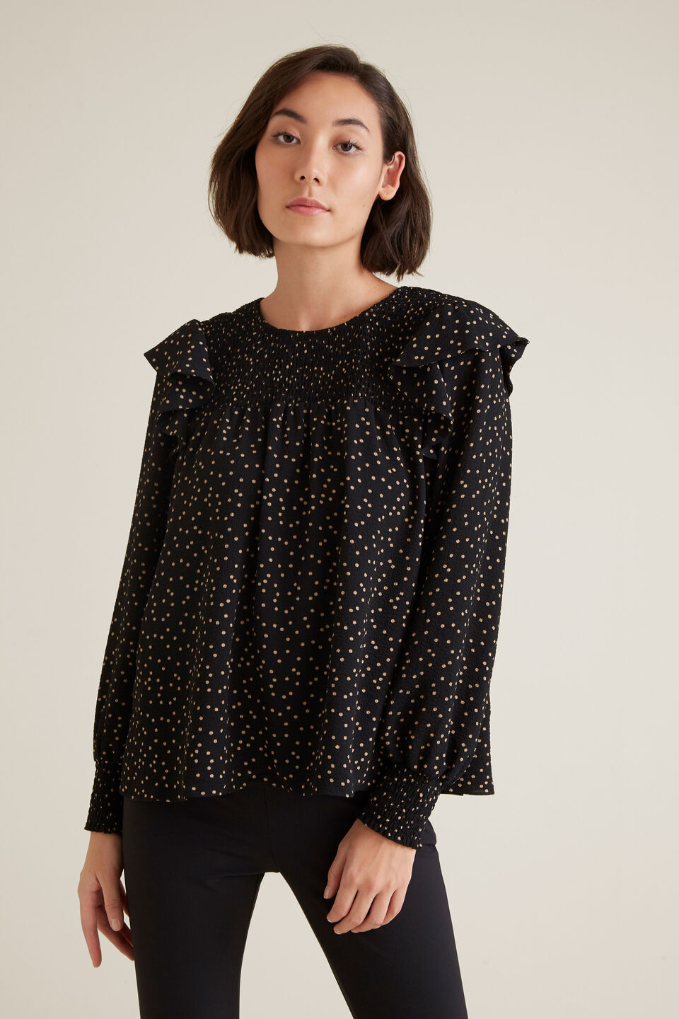 Soft Spot Frill Top  