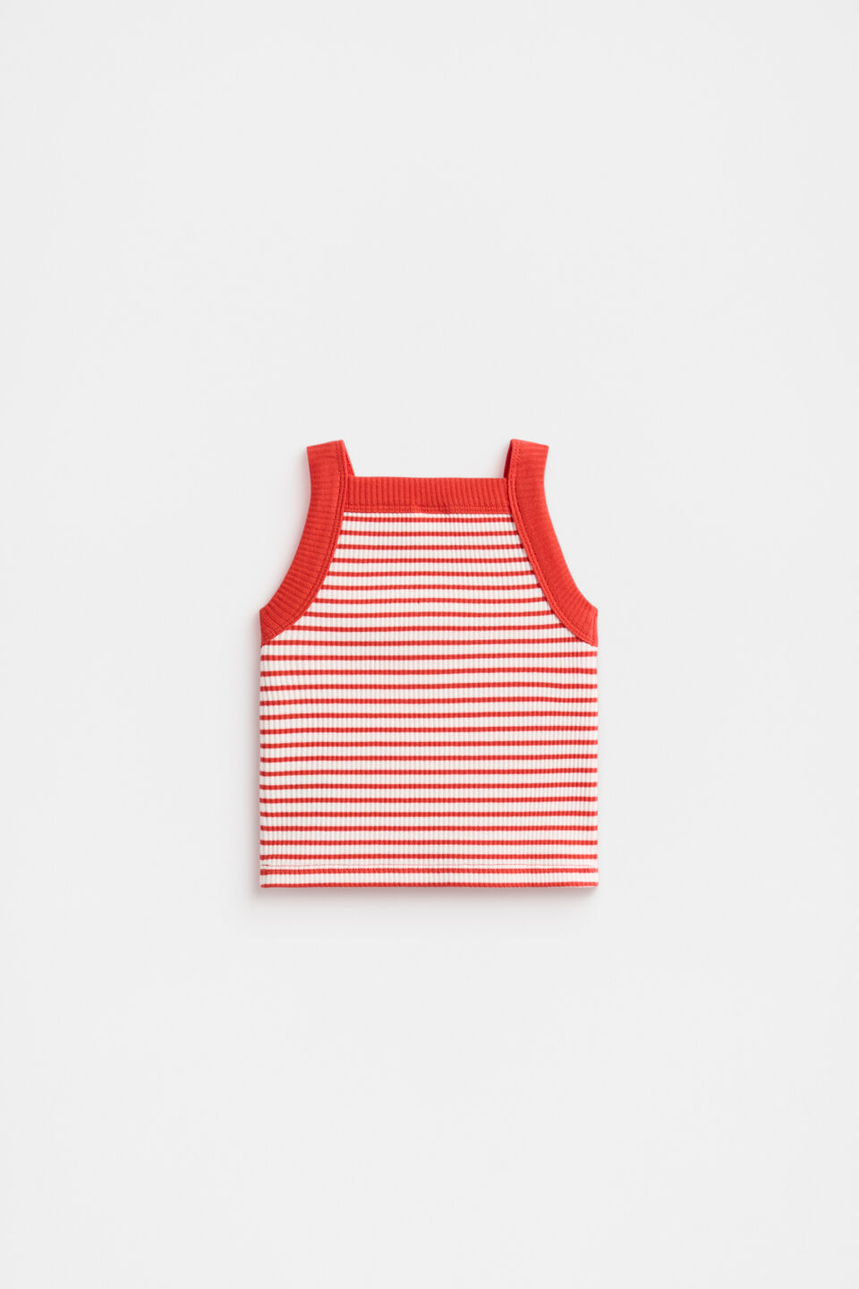 Stripe Logo Tank  Strawberry Red