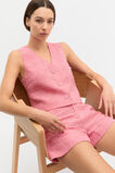 Linen Gingham Vest  Electric Crimson Gingham  hi-res