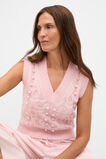 Pom Pom Cable Knit Vest  Pale Blossom Marle  hi-res