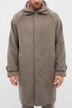Wool Blend Coat  Taupe  hi-res