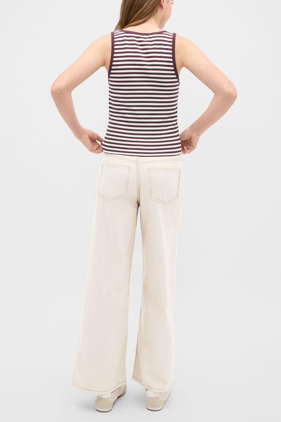Striped Logo Tank  Mulberry  hi-res