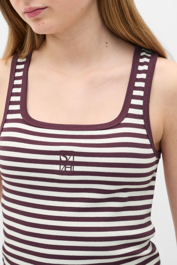 Striped Logo Tank  Mulberry  hi-res