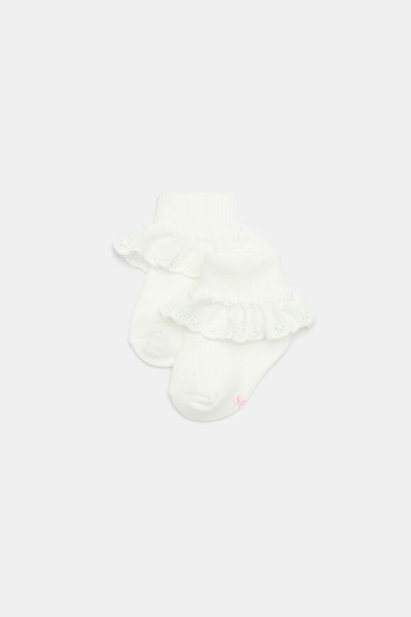 Baby Frill Sock  Vanilla  hi-res