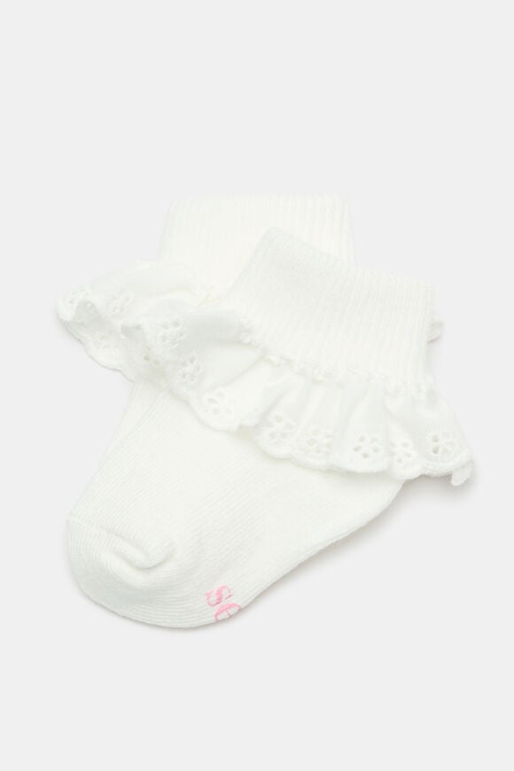 Baby Frill Sock  Vanilla  hi-res