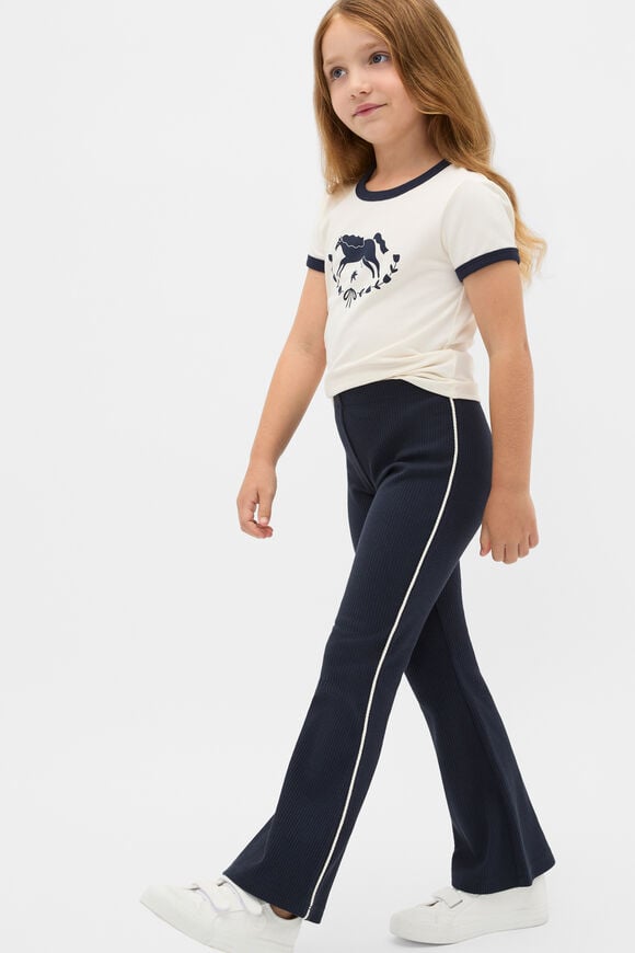 Piped Kick Flare  New Navy  hi-res