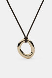 Adjustable Molten Pendant Necklace  Gold  hi-res