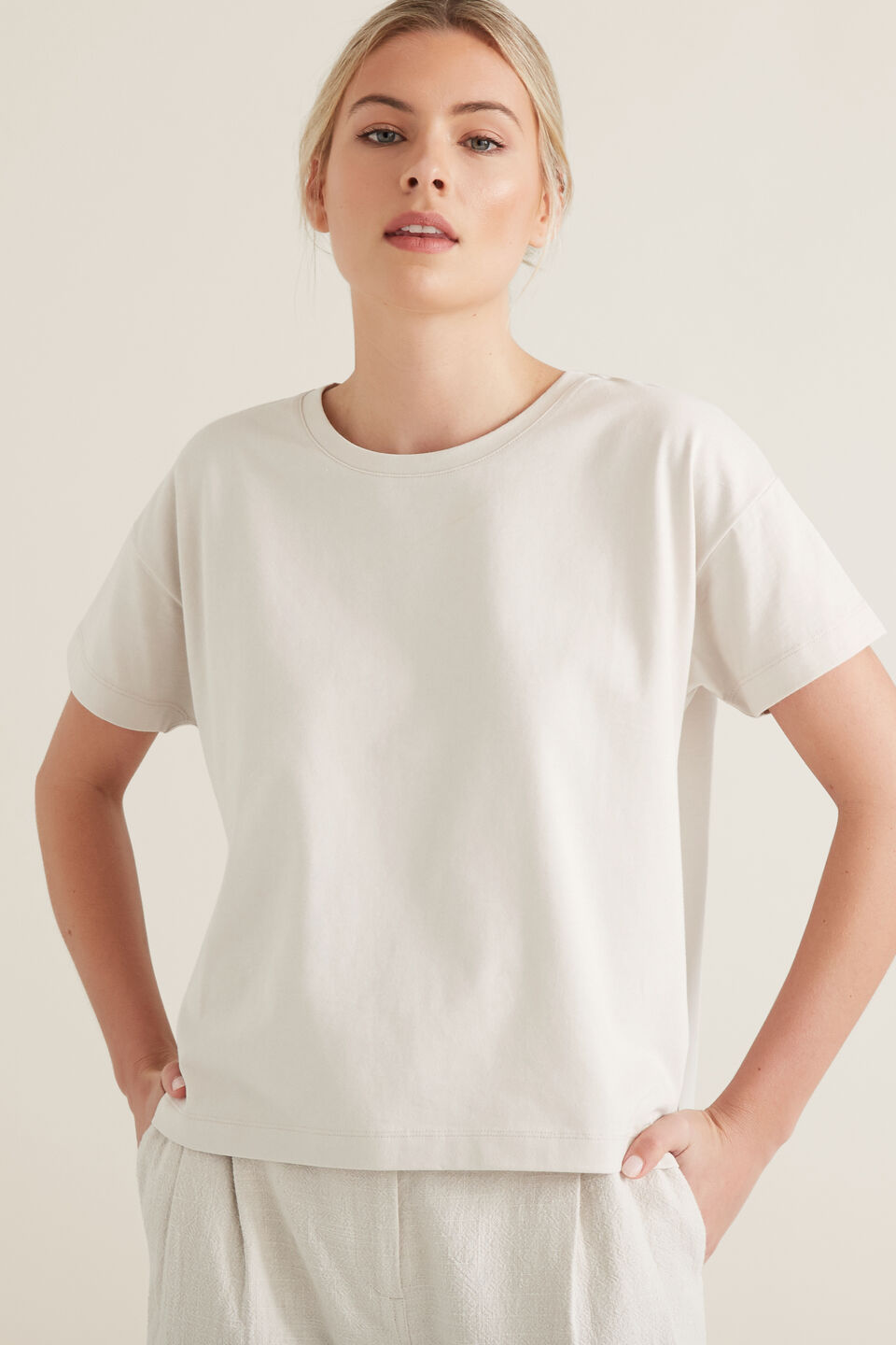 Boxy Split Hem Tee  