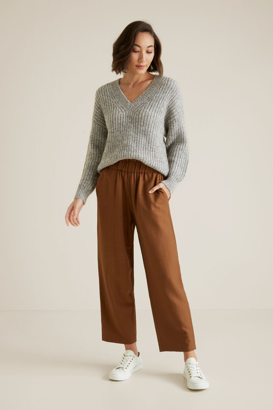 V Neck Chunky Sweater  