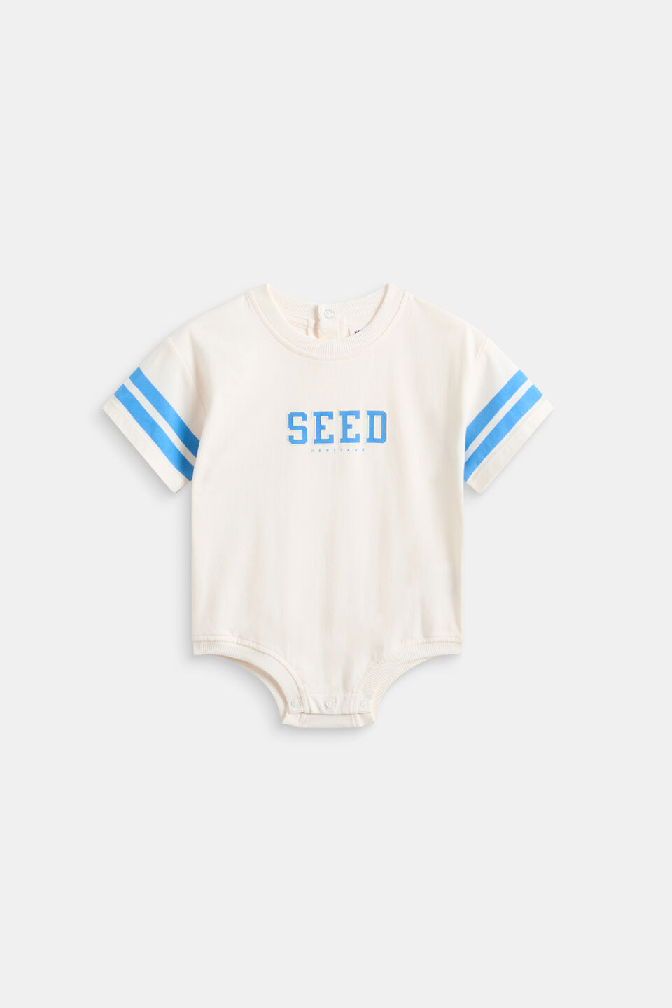 Sporty Logo Romper  Classic Cream