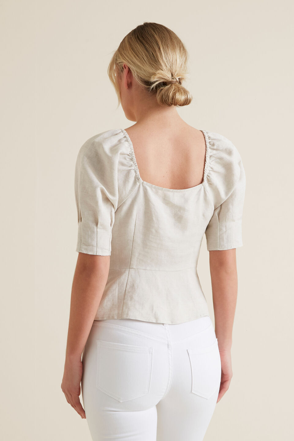 Fitted Puff Sleeve Blouse  