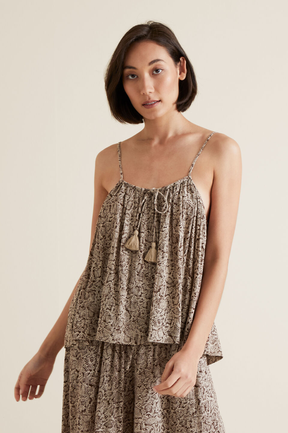 Gathered Tie Cami  