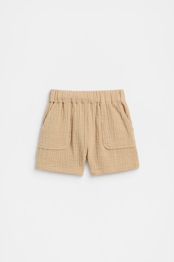 Pull On Texture Short  Ecru  hi-res