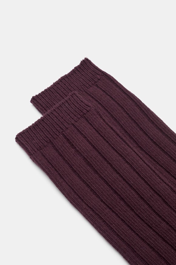 Boot Sock  Plum Red  hi-res