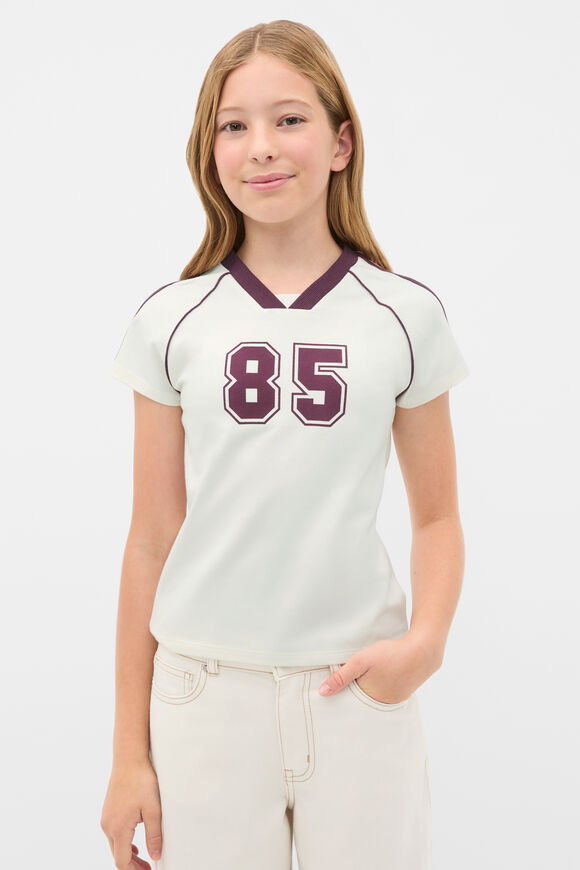 V Neck Baby Tee  Classic Cream  hi-res