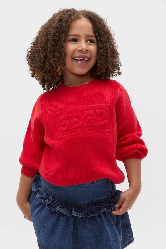 Logo Knit Sweater  Chilli Red  hi-res