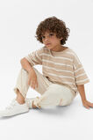 Stripe Logo Tee  Milk Tea  hi-res