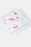 Pony Birthday Girl Card  Multi  hi-res