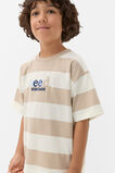 Stripe Multi Logo Tee  Milk Tea  hi-res